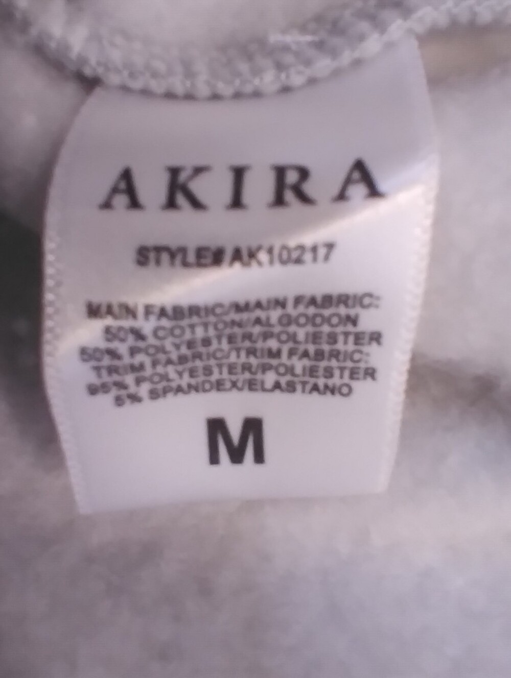 Akira  Brand Gray Cropped Sweatshirt with Red 'A' and Yellow Puff Sleeves Size M - Picture 2 of 11